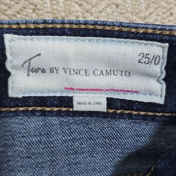 Two By Vince Camuto Mid-Rise Frayed Hem Skinny Jeans - Size 0/25 - Picture 4 of 14